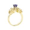 Image 4 : 1.60 ctw Blue Sapphire And Diamond Ring - 14KT Yellow Gold