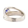 Image 3 : 1.67 ctw Blue Sapphire And Diamond Ring - 18KT White Gold