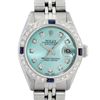 Image 1 : Rolex Ladies Stainless Steel Ice Blue Diamond 26MM Datejust Wristwatch