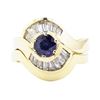 Image 2 : 1.37 ctw Sapphire And Diamond Ring And Band - 14KT Yellow Gold