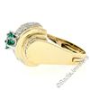 Image 6 : 14kt Yellow Gold 2.10 ctw Oval Emerald and Round Diamond Cocktail Ring w/ Arthri