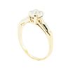 Image 4 : 0.15 ctw Diamond Solitaire Vintage Motif Ring - 14KT Yellow Gold