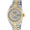 Image 3 : Rolex Ladies 2 Tone Yellow Gold & Stainless Steel Slate Grey Roman Datejust Wris
