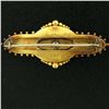 Image 4 : Antique Victorian 15k Yellow Gold Old Mine Cut Diamond & Twisted Wire Brooch Pin