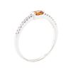 Image 4 : 0.35 ctw Citrine and Diamond Ring - 14KT White Gold