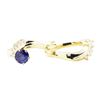 Image 3 : 1.04 ctw Sapphire And Diamond Ring And Band - 14KT Yellow Gold