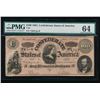 Image 1 : 1864 $100 Confederate States of America Note PMG 64