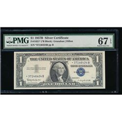 1957B $1 Silver Certificate STAR Note PMG 67EPQ