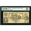 Image 1 : 1861 $20 Confederate States of America Note PMG 25