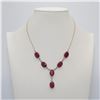 Image 1 : Sterling Silver Natural 49.5 Ct Ruby Necklace