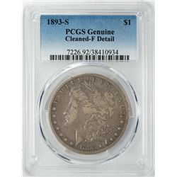 1893-S $1 Morgan Silver Dollar Coin PCGS Fine Details