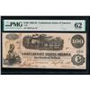 Image 1 : 1862-63 $100 Confederate States of America Note PMG 62