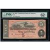Image 1 : 1864 $5 Confederate States of America Note PMG 62EPQ