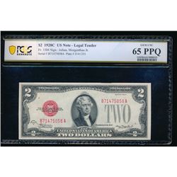1928C $2 Legal Tender Note PCGS 65PPQ