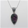 Image 2 : Ladies Natural 19.8 Ct Ruby Zoisite Pendant