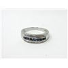 Image 1 : Sterling Silver Sapphire & Diamond Ring