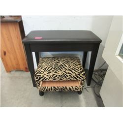 Footstool with Drawer and Small Bench