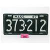 Image 1 : Rare USA 1947 Massachusetts License Plate