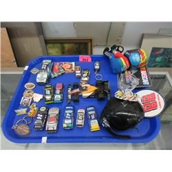 Tray of NASCAR Memorabilia