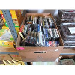 Box of Assorted Music Cassette Tapes