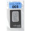 Image 1 : 1 Oz .9995 Fine Platinum Valcambi Suisse Mint Bar