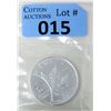 Image 1 : 1 Oz .9999 Fine Silver 2008 Canada Maple Leaf Coin