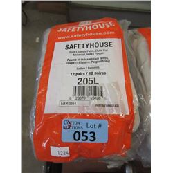 36 Pairs of Safetyhouse Ladies Leather Work Gloves