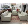 Image 1 : 3 Piece Beige Amax Leather Sofa Set