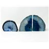 Image 1 : 2 Pairs of Blue Brazilian Agate Crystal Bookends