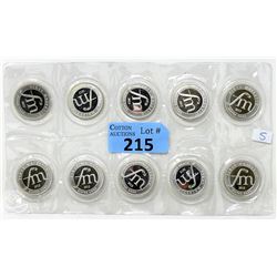 10 x 1/2 Oz. First Majestic .999 Silver Rounds
