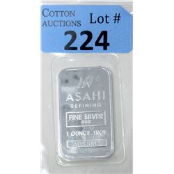 1 Oz. Asahi Refining .999 Silver Bar