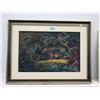 Image 1 : Paint on Board Wall Art - 32" x 24" framed