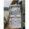 Image 1 : 8 New Vintage Style 9.5" Wall Clocks