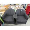 Image 1 : Pair of Fabric Upholstered Arm Chairs