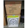 Image 1 : 2 Cases of 4 New 9.5" Wall Clocks