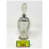 Image 1 : 1904 Sterling Silver Pressed Glass Perfume Bottle