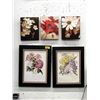 Image 1 : 5 Floral Wall Art - Largest are 14" x 18"