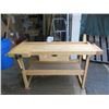 Image 1 : Wood Work Table With Drawer