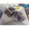 Image 1 : 2 Pieces of Amethyst Crystal Rock Formation