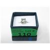 Image 2 : Sterling Silver Green Amethyst & Diamond Ring