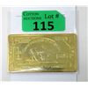 Image 1 : 1 Oz. Gold Clad .999 Fine Titanium Buffalo Bar