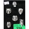 Image 1 : 6 New Biker Style Metal Rings - Assorted Sizes