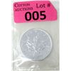 Image 1 : 1 Oz .9999 Fine Silver 1999 Canada Maple Leaf Coin