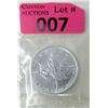 Image 1 : 1 Oz .9999 Fine Silver 2005 Canada Maple Leaf Coin