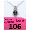 Image 1 : Sterling Silver Mystic Topaz & Diamond Pendant