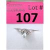 Image 1 : Sterling Silver Green Amethyst & Diamond Ring