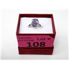 Image 2 : Sterling Silver 2.4 CT Amethyst & Diamond Ring