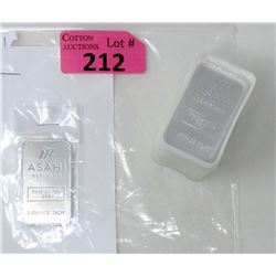20 x 1 Oz. Asahi Refining .999 Silver Bars