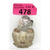 Image 1 : Signed Large Haida Eagle Metal Pendant
