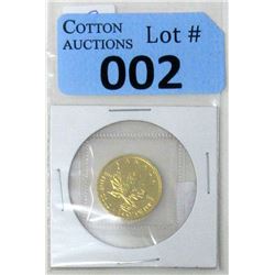 1/4 Oz .9999 Gold 1999 Canada Maple Leaf Coin